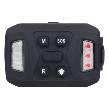 Luz de Advertencia Múltiple / 26 LEDs Rojo Azul Blanco / Recargable 1200 mAh / IP67 / Base Magnética
