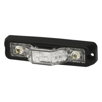Luz perimetral direccional / Ultra brillante ámbar / 180° visibilidad / 12-24 VCC / 5.1 x 1.2 x 1.35 in