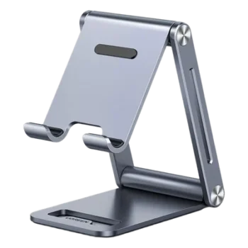 Soporte para Teléfono Celular / Aluminio / Ajustable / Plegable / 4.7'' a 7.9'' / Antideslizante