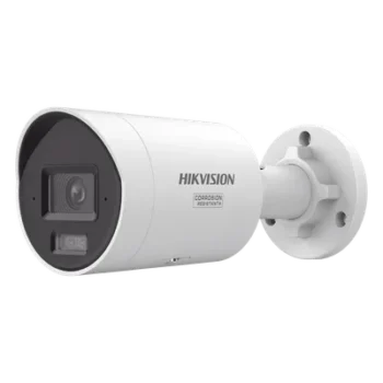 Cámara Bala IP / 4 Megapixel / ColorVu 3.0 / Dual Light 40 m (131.2 ft) / Lente F1.0 108.8° / Audio Bidireccional Dual / Estrobo Azul y Rojo / IP67 NEMA 4X / AcuSense 3.0 / WDR 130 dB