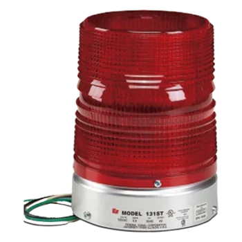 Luz estroboscópica de advertencia / UL y cUL / 12-24 VCD / 2,000,000 cd / 80 destellos/min / Rojo