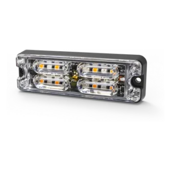 Luz auxiliar LED / 16 LEDs azul/blanco / Montaje superficie / IP67 / 12-24V / 0.5 pulg / 36 patrones