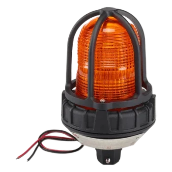 Luz de advertencia LED para ubicaciones peligrosas / Montaje tubo NPT 3/4" / 24 VCD / Ámbar / IP66/IP69K / -50°C a +66°C / 164 pies de rango operativo