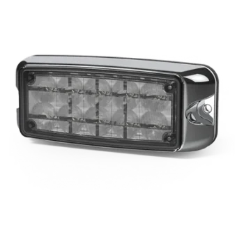 Luz de Advertencia LED / Doble Color Ámbar/Blanco / 55 Patrones Programables / 12-24 VDC / SAE J595 Clase I / 5x2 Pulgadas