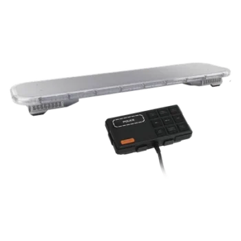 Barra de luces LED / 46 pulgadas (3.83 pies) / 132 LEDs 3W / Rojo-Azul / Sirena y bocina integradas / -40°C a 70°C