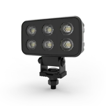 Luz de Trabajo LED Cuadrada / 4630 Lúmenes / 6 LED / 12-24 Vcd / Haz Amplio 64 x 101 mm / IP Resistente a Impactos