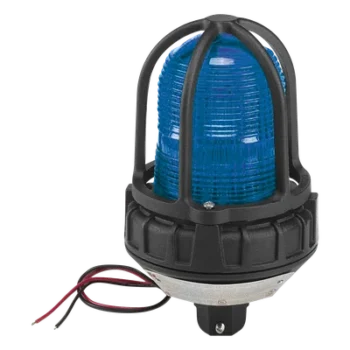Luz estroboscópica / Ubicaciones peligrosas / Montaje tubo 3/4" NPT / 12-24 VCD / Azul / IP66