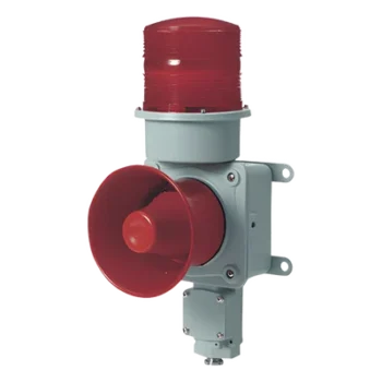 Combinación de baliza LED y sirena electrónica / 114 dB / 12-220 VCA / IP66 / Aluminio y policarbonato / Industria pesada