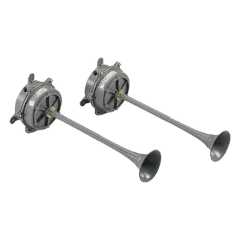 Bocina resonante / 120 Vca / 105 dBA a 10 m / IP65 / Ciclo 5 min ON/OFF / Gris