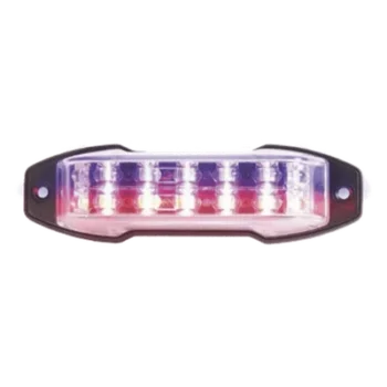 Luz perimetral de advertencia / 18 LED / Color azul / 12-24 VCC / 24 patrones de destello / Perfil ultradelgado