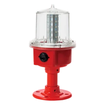 Luz de Obstrucción de Aviación LED / Baja Intensidad Tipo A / 24 VCD / IP66 / ICAO / Rojo / -30°C a +50°C / 98.4 ft visibilidad