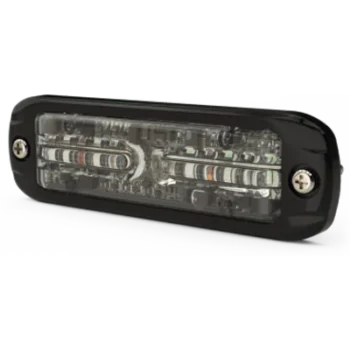 Luz de Advertencia LED / Doble Color Rojo/Blanco / 12 LEDs / 12-24 V / 69 Patrones / Montaje en Superficie / Perfil Ultra Delgado