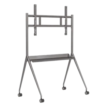 Soporte de Piso Móvil para Pantalla / 55" a 75" / VESA hasta 600 x 400 mm / Carga 85 kg / Estructura Metálica 20 kg