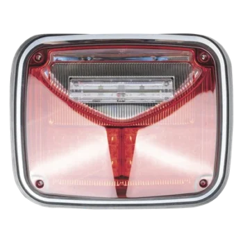 Luz de Advertencia LED / 8 X 6" / Color Rojo / Luz de Trabajo Blanca 12 W / 11 Patrones de Destello / IP67 / 12-30 VCC