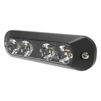 Luz Auxiliar LED / 4 LEDs Ultra Brillantes / 30 Patrones de Destello / 12-24 VCC / IP Exterior e Interior / SAE J595 Clase I