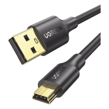 Cable USB-A a Mini USB / USB 2.0 / 480 Mbps / 1 m (3.3 ft) / Blindaje Doble / Conectores Dorados