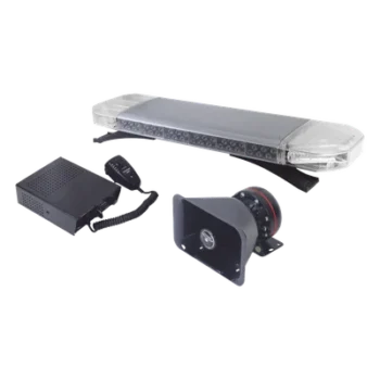 Kit básico para equipar unidades de Seguridad Pública (Barra de Luces Rojo-Azul, Sirena y Bocina)