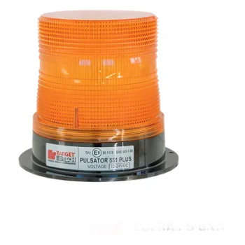 Estrobo PULSATOR(R); 551 PLUS Faro de Flash Sencillo con Montaje Permanente, Color Ámbar, 8 J, 12-48 Vcc