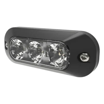 Luz Auxiliar de 3 LED, Ambar, Lente Transparente