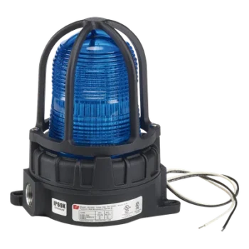 Luz de advertencia LED para ubicaciones peligrosas, montaje para superficies, 24 VCD, color Azul