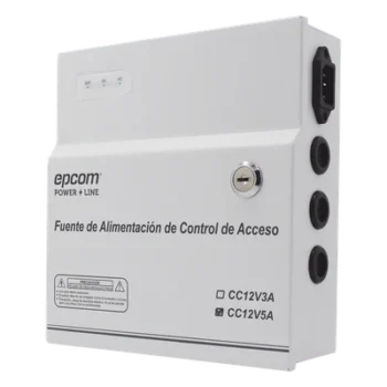 Fuente de Alimentación Regulada / 11-15 Vcc / 5 A / Respaldo con Batería Externa / Temporizador 0-45 s / Entrada Universal 96-264 Vca