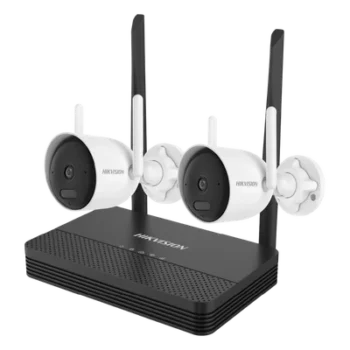 Kit de Videovigilancia IP Inalámbrico / 4 Megapixel / NVS 4 Canales / 2 Cámaras Bala Exterior / Dual Light 30 m (98.4 ft) / Audio Bidireccional / Wi-Fi 2.4 GHz / Micro SD 512 GB