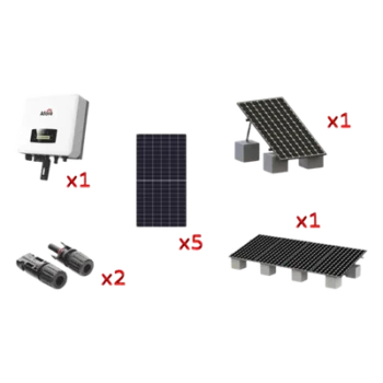 Kit Solar Interconexión / 3kW / 220Vca / 5 Paneles 645W / Montaje 6 Módulos / WiFi / Protección Tipo III