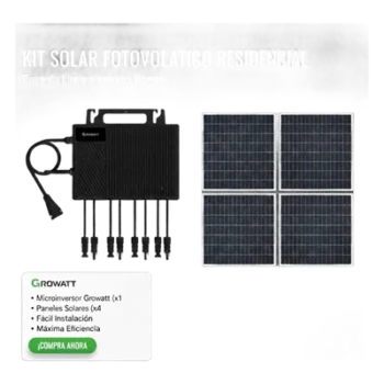 Kit Solar Interconexión / 2.5kW / 220Vca / Microinversores / IP67 / Monitoreo Remoto / 8.2 ft Montaje