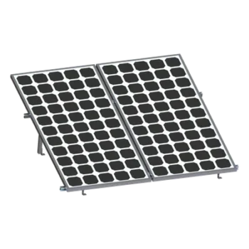 Soporte para Paneles Solares / 2 Módulos / Riel 2.7 m (8.9 ft) / Aluminio Anodizado / Inclinación 20-45° / Viento 136 km/h