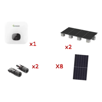 Kit Solar de Interconexión / 5 kW 220 Vca / 8 Paneles de 645 W / Inversor Híbrido / Montaje Estructural Incluido