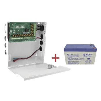 Fuente de Alimentación / 18 Salidas / 20 A / Voltaje Ajustable 11-15 VCC / Batería de Respaldo 12 VCC 7 Ah / Entrada Universal 96-264 VCA