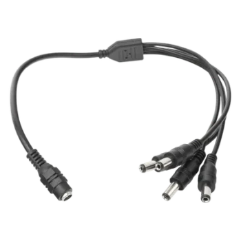 Cable Divisor de Energía DC / Jack Hembra 3.5 mm a 4 Macho / 22AWG / 1-24 VCC / 5A a 12VCC / 19 cm