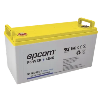 Batería de GEL Ciclo Profundo / 12 V @ 120 Ah / Descarga Máxima 1200 A / Vida Útil 18 Años en Flotación / Certificada UL, CE, IEC, BS, JIS, Eurobat