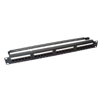 Panel de Parcheo de Impacto / 24 Puertos Cat6 / 1U Rack 19" (48.26 cm) / T568A/B / 110 IDC