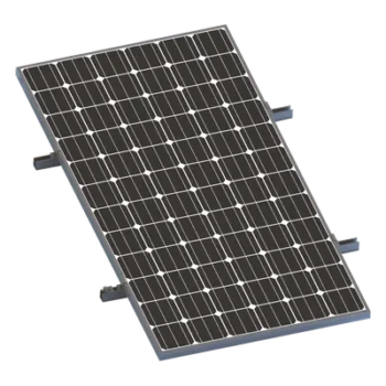 Kit de Montaje para Panel Solar / Arreglo 1x1 / Rieles de Aluminio Anodizado / Módulos de 35 mm / Instalación en Techos Planos