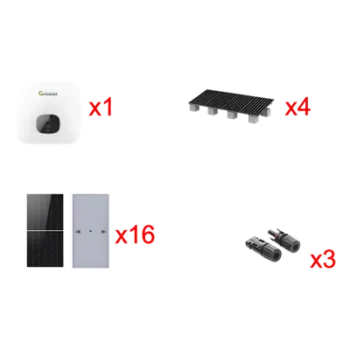 Kit Solar de Interconexión / 10 kW / 220 Vca / 16 Paneles 645W / Inversor 98.4% Eficiencia / Montaje para 4 Módulos