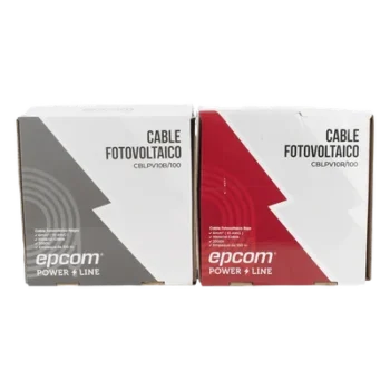 Kit Cable Fotovoltaico / 2 Rollos de 100 m (328 ft) / Calibre 10 AWG (6 mm²) / Cobre Tipo PV / 1000/2000 V / -40°C a 120°C