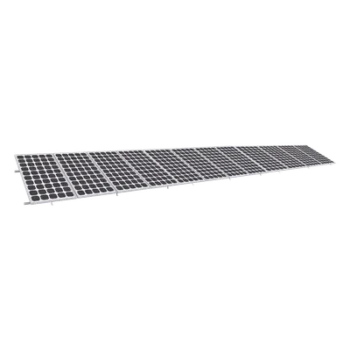 Sistema de Montaje Solar / Aluminio Anodizado / 1x12 Módulos / Inclinación 20° a 45° / Viento 136 km/h / Riel 5400 mm