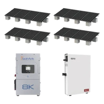 Kit Solar Híbrido / Inversor 8 kW / Salida 220 VCA / Batería 10 kWh LiFePO4 / 16 Paneles 645W / IP65
