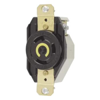 Receptáculo Industrial de Media Vuelta / 30 A / 125 V CA / 2 Polos 3 Hilos / NEMA L5-30R / 3.28 x 1.7 in