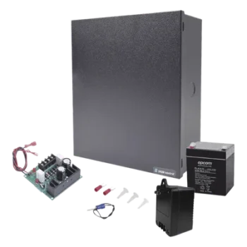Fuente de Poder para Control de Acceso / 12 Vcc / 1A / Supresión de Voltaje 110-130 Vca / Batería de Respaldo 4 Ah / Uso en Interiores