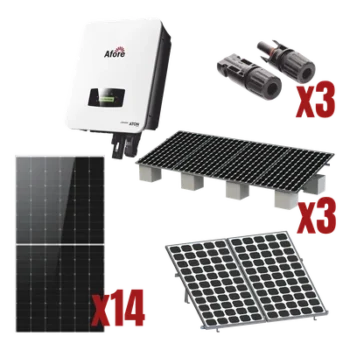Kit Solar de Interconexión / 8 kW / 220 Vca / Inversor On-Grid / Montaje e Instalación Incluidos