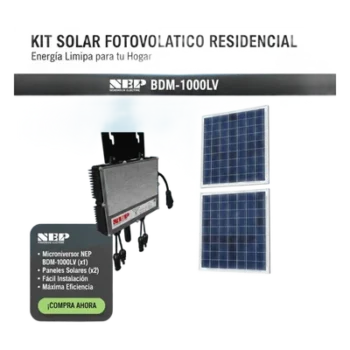 Kit Solar Interconexión / 1kW 127Vca / Microinversores / 2 Módulos 645W / Montaje Incluido