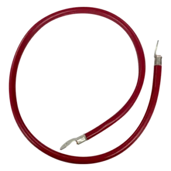 Cable Jumper para Baterías / 1 m (3.3 ft) / Calibre 2 AWG / Terminales de Ojo Doble / Uso en Serie y Paralelo / Color Rojo
