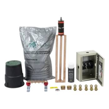Kit de Puesta a Tierra / Electrodo Magnetoactivo 50 x 11.5 cm / Capacidad 45 A / Resistencia < 2 Ω / NEMA 4 / Sin Mantenimiento 20 Años