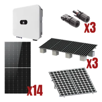 Kit Solar Interconexión / 8 kW / 220 Vca / 6 Módulos / Montaje Incluido / 19.7 pies