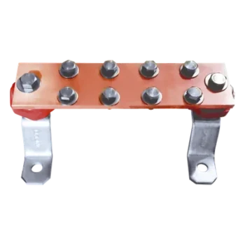 Barra Unión Muro / 1000A / Cobre 100% / Aisladores Rojos / TMGB-TGB / 3.28 ft