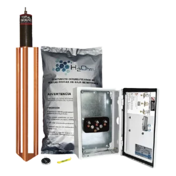 Kit de puesta a tierra / 45 A / Resistencia <2 ohm / Electrodo cobre electrolítico / Filtro LCR / Compuesto H2Ohm / Gabinete NEMA 4