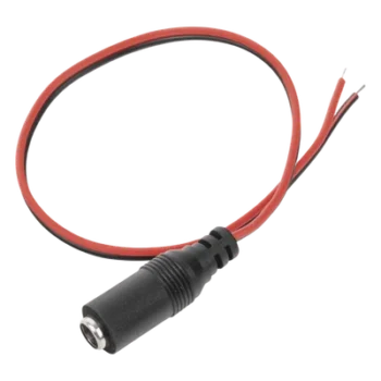 Cable de Alimentación DC / Conector Hembra 5.5 mm/2.1 mm / Puntas Libres / 28.5 cm / Polaridad Codificada / 12 VCC