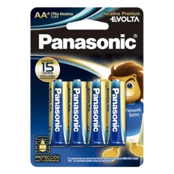 Batería Alcalina AA / 1.5 VCC / Química Zn/MnO2 / Rango -20°C a 50°C / Paquete 4 Unidades